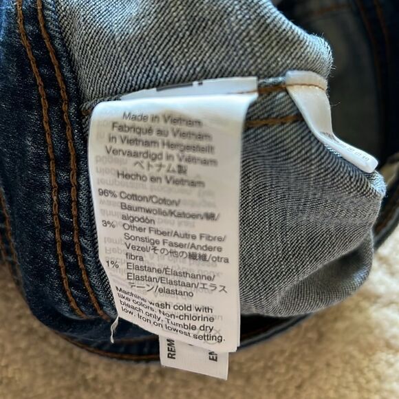 Madewell Stretch A-Line Mini Skirt in Salisbury Wash Patch Pocket Sz 00 - Picture 11 of 11